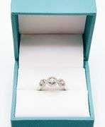 14kt Solid White Gold & Diamond Band Ring