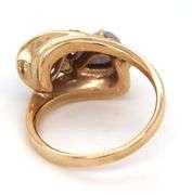 Lovely Estate 14K YG Lavendar Jade & Diamond Ring