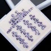 Untreated! Glittering 5.60ct round cut Tanzanite set!