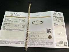 CERTIFIED BRAND NEW 14K YELLOW GOLD DIAMOND BRACELET