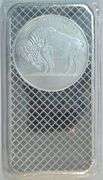 Cameo Prooflike 10 Troy Oz pure .999 fine silver Buffalo bar in plastic