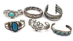 925 Sterling Silver Vintage Cuff Lot