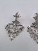 CERTIFIED  18K WHITE GOLD DIAMOND EARRINGS
