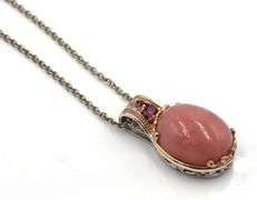 925 Sterling Silver Peruvian Puink Toumaline Set