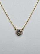 0.70ctw F, VVS1 lab grown diamond with 18" 14k gold pendent