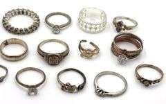 Group lot of vintage 925 sterling silver rings