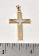 Holy 14K Yellow Gold Cross Pendant