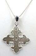 Italian 925 sterling silver Filigree Maltese Cross Necklace