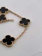 CERTIFIED BRAND NEW 18K YELLOW GOLD CLOVER LEAF BRACELET