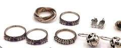 Group lot of Vintage 925 sterling silver mixed jewelry
