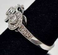 Sparkling 14K White Gold Diamond Ring