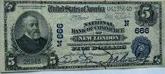 $5 National Bank of Commerce New London Series 1902 Note