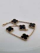 CERTIFIED BRAND NEW 18K YELLOW GOLD CLOVER LEAF BRACELET