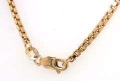 14kt Yellow gold 2mm box chain necklace