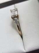 0.34ctw F, VVS1 lab grown diamond with 14k gold ring