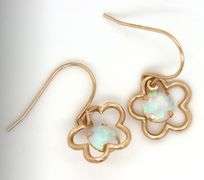 3 Pairs of 10kt yellow gold dangle earrings