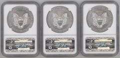 3 NGC MS69 First Releases 2015 $1 American Silver Eagles