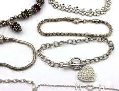 Group lot of 7 vintage 925 sterling silver bracelets