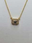 1.20ctw F, VVS1 lab grown diamond with 18" 14k gold pendent