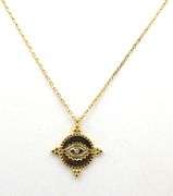 925 Sterling silver eye pendant on chain necklace