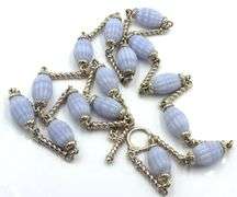 925 Stereling Silver Whitney Kelly Blue Lace Agate Necklace