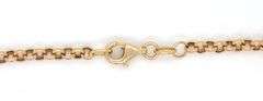 14kt Yellow gold Rolo anklet with heart charm