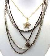 Vintage 925 sterling silver group lot of 5 necklaces