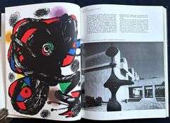 very rare Miro, 1955, Panorama 76. Special Japon". With one original lithograph in color by Miro