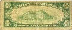 $10 Fed Reserve Bank Muncie  Indiana Series 1929 Brown Seal National