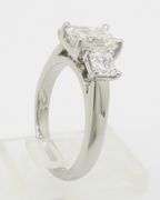 Platinum Martin Flyer Three Stone 2.21CTW Diamond Ring