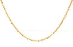 14kt Yellow gold twisted Singapore chain necklace
