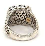 John Hardy two tone classic chain Palu Signet ring