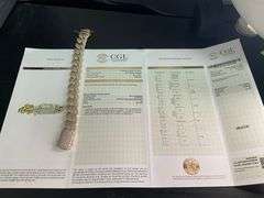 CERTIFIED 14K YELLOW GOLD MIAMI CUBAN LINK DIAMOND BRACELET