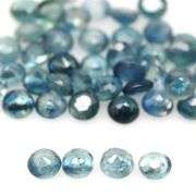 Heated only! 6.62ct blue green Sapphire set