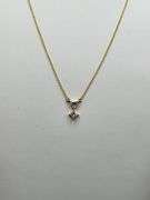 1.72 ctw F, VVS1 lab grown diamond with 18" 14k gold pendent