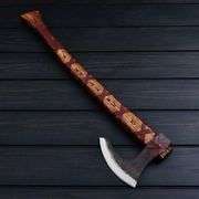 Viking Axe Carbon Steel Blade with Ash Wood Handle