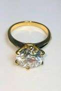 Ladies Sparkling 5 Ct White Simulated Lab Diamond Ring