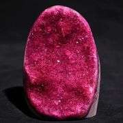 Rose Red Crystal Geode Natural Rock Crystal