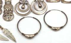 Vintage Mexican 925 Sterling Silver Earrings Lot