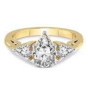 2.09ctw F, VVS1 lab grown diamond with 14k gold ring