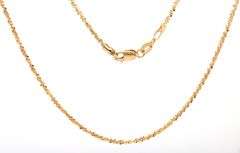 14kt Yellow gold twisted Singapore chain necklace