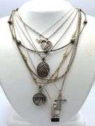 Group lot of 9 vintage 925 sterling silver necklaces