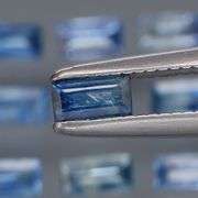Heated only! 3.14ct blue green Sapphire set