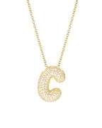 Beautiful Sterling silver with Moissanite Initial Pendant