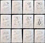 Investment! Portfolio of  an original Dali. Le Tricorne. With 20 prints in colors by Dali and an ext