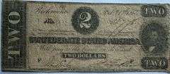 $2 CSA Note Feb 17 1864 Series