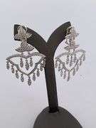 CERTIFIED  18K WHITE GOLD DIAMOND EARRINGS