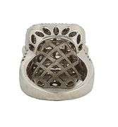 3.70ctw Round Baguette and Princess Diamond Mosaic Cluster Ring in 14K