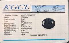 Huge Certified 1770 Ct Museum Size Blue Sapphire