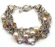 Michael Dawkins 925 Sterling Silver Multi Strands Bracelet
